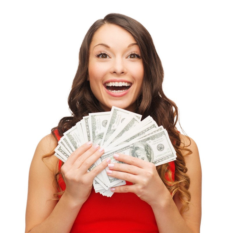 Woman with Cash